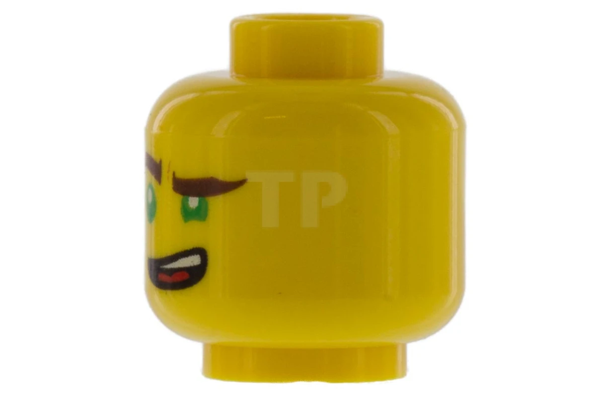 LEGO&reg; 6191962 - 3626cpb1890 - Head Minifig with Lopsided Grin / Gritted Teeth Pattern