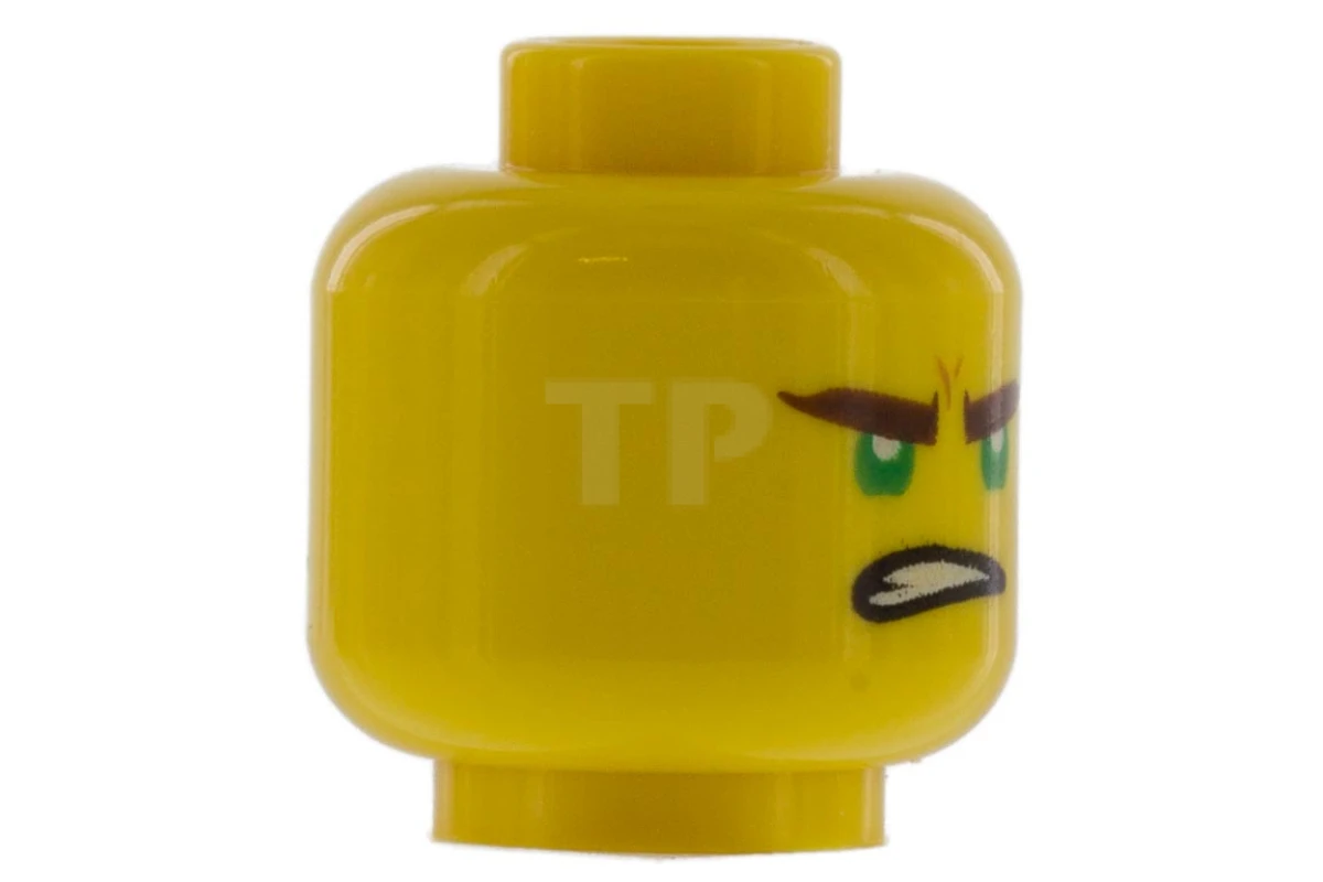 LEGO&reg; 6191962 - 3626cpb1890 - Head Minifig with Lopsided Grin / Gritted Teeth Pattern
