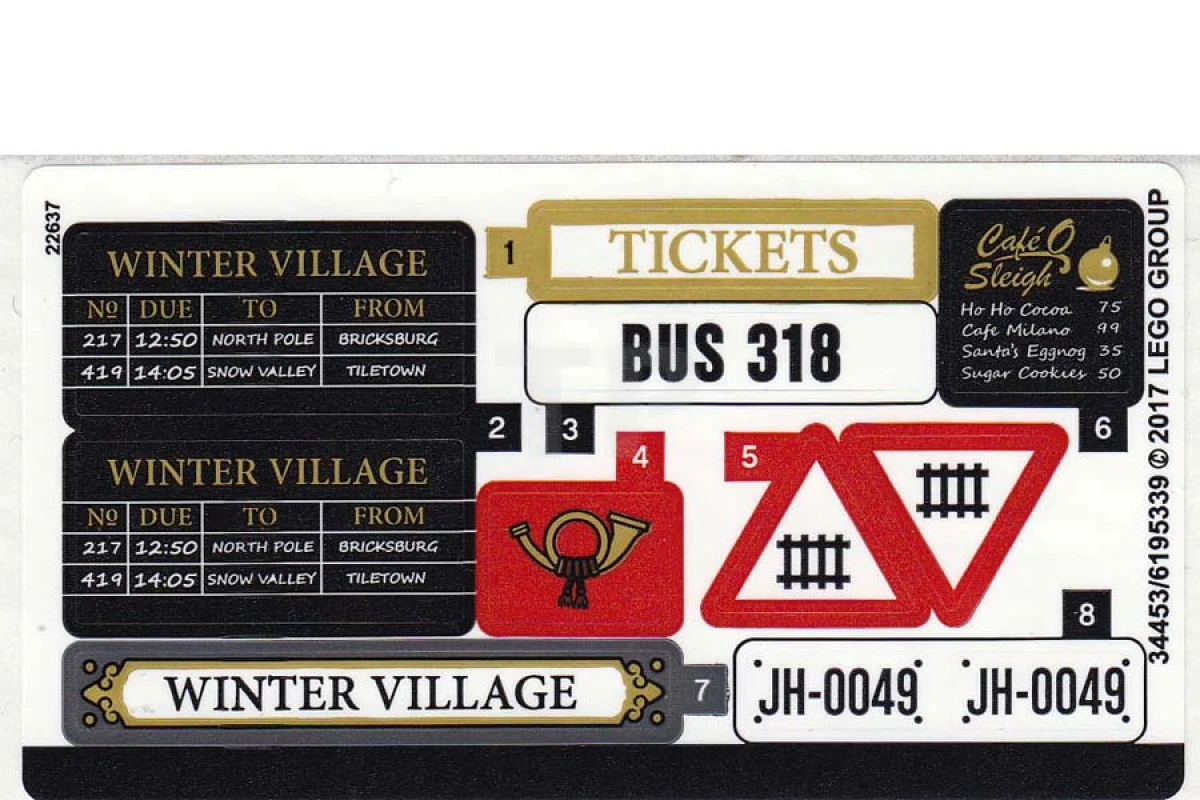 LEGO&reg; 6195339 - Sticker for Set 10259 - International Version 