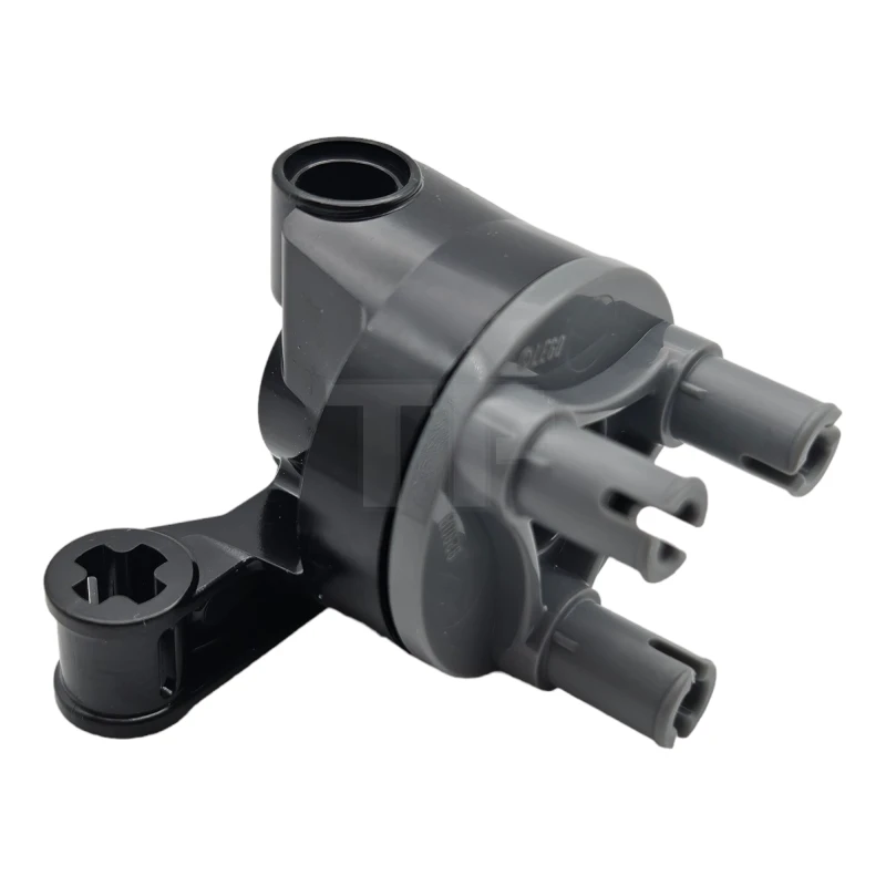 LEGO&reg;  - 23801uc01 - Technic, Essieu de direction avec 2 trous de pin et 2 trous d'essieu, Assemblage complet avec moyeu de roue gris bleuté foncé.