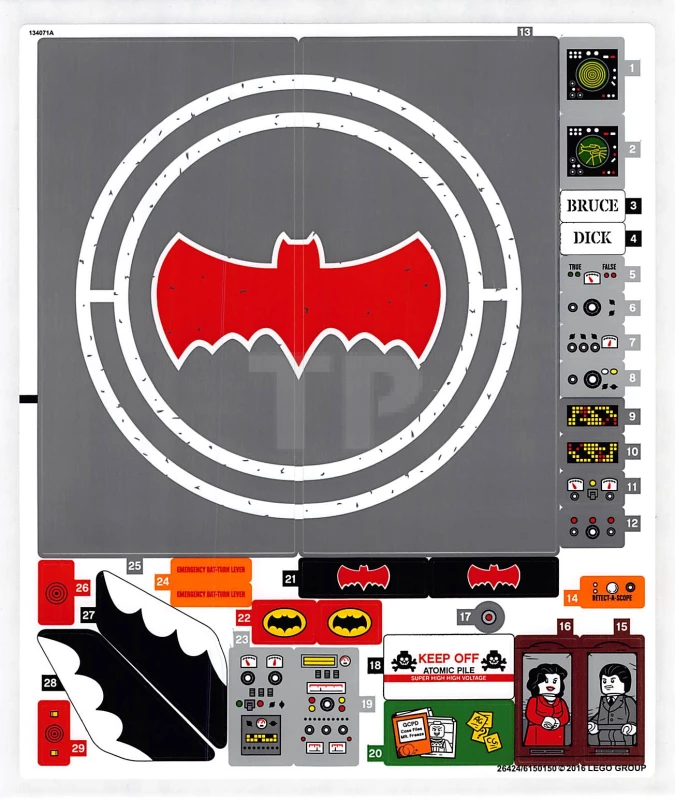 LEGO&reg; 6150150 - Autocollant pour l'ensemble 76052 (version nord-américaine)