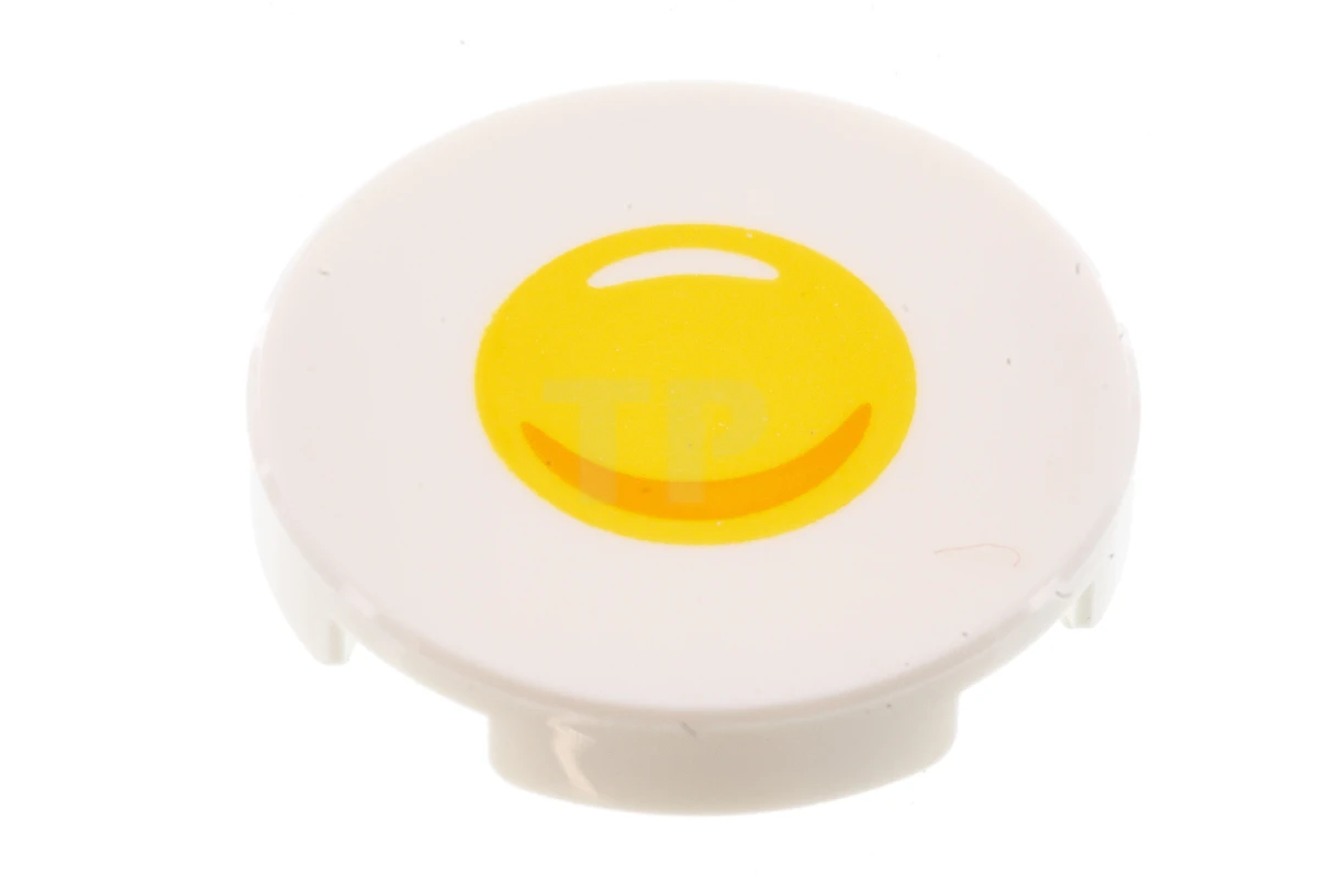 LEGO&reg; 6210311 - 14769pb210 - Carreau 2 x 2 rond avec O inférieur et motif d'œuf frit.