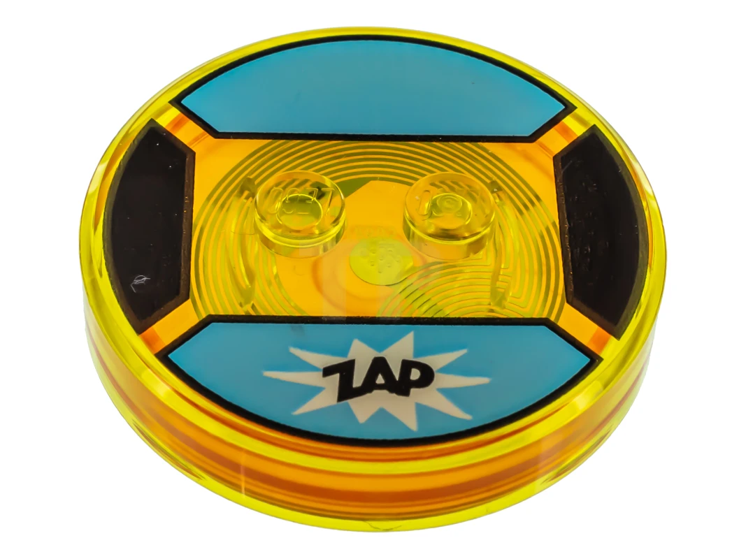 LEGO&reg; 6195045 - 18605c02pb28 - Etichetta giocattolo 4 x 4 x 2/3 con 2 borchie per bolle di sapone #78 con motivo 