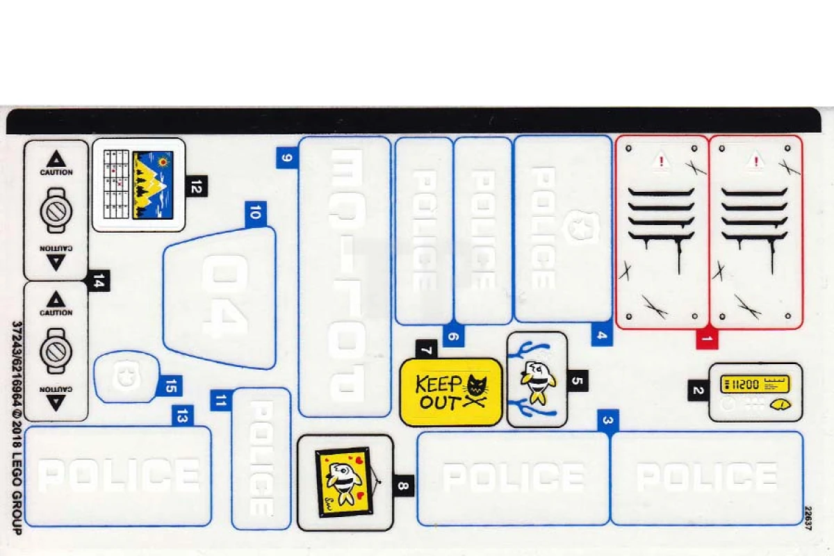 LEGO&reg; 6216964 - Sticker for Set 60174