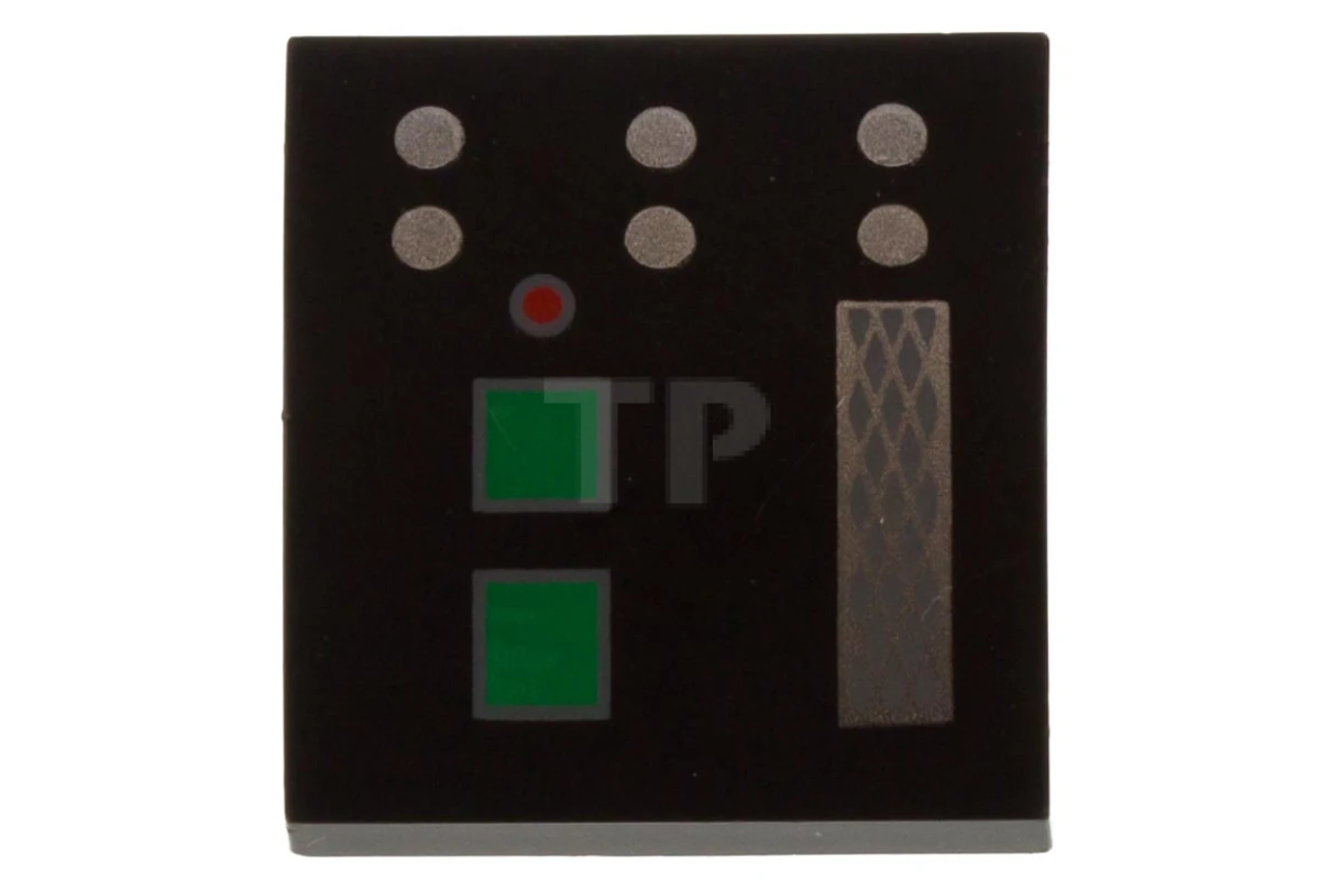 LEGO&reg; 6209953 - 15068pb130R - Dakpan 2 x 2 x 2/3 gebogen met bedieningspaneelpatroon - Rechts