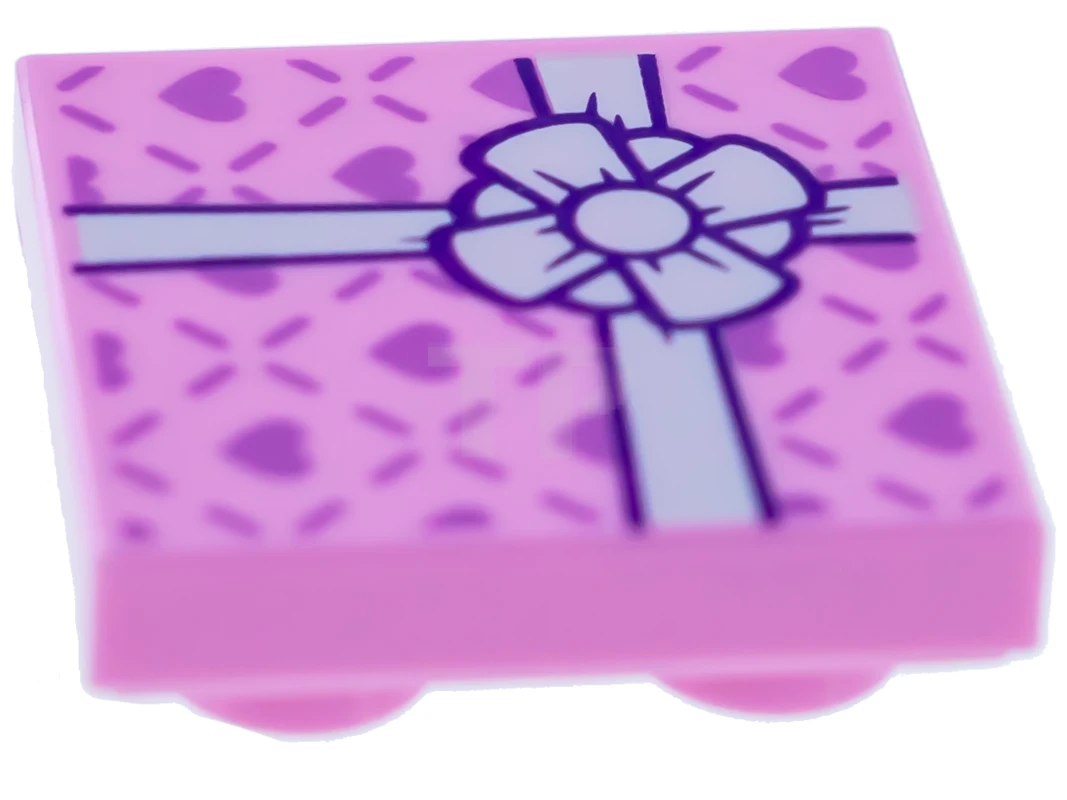 LEGO&reg; 6210406 - 11203pb035 - Tile 2 x 2 Inverted with Gift Wrap Pattern