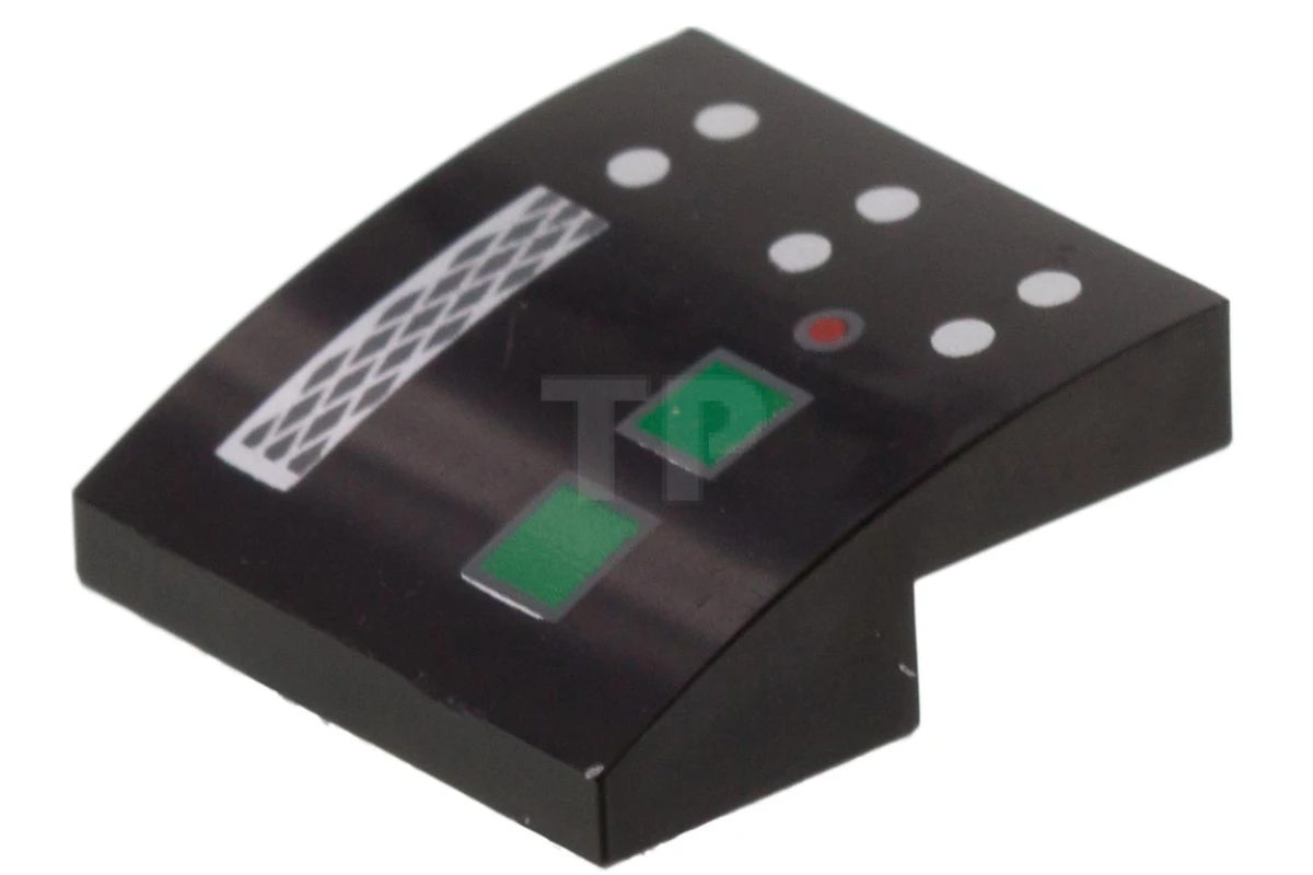 LEGO&reg; 6209954 - 15068pb130L - Dachstein 2 x 2 x 2/3 Gebogen mit Paneel-Muster - links