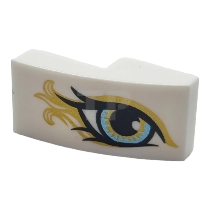 LEGO&reg; 6214779 - 11477pb051R - Pendenza 2 x 1 curvo con schema Eye Right