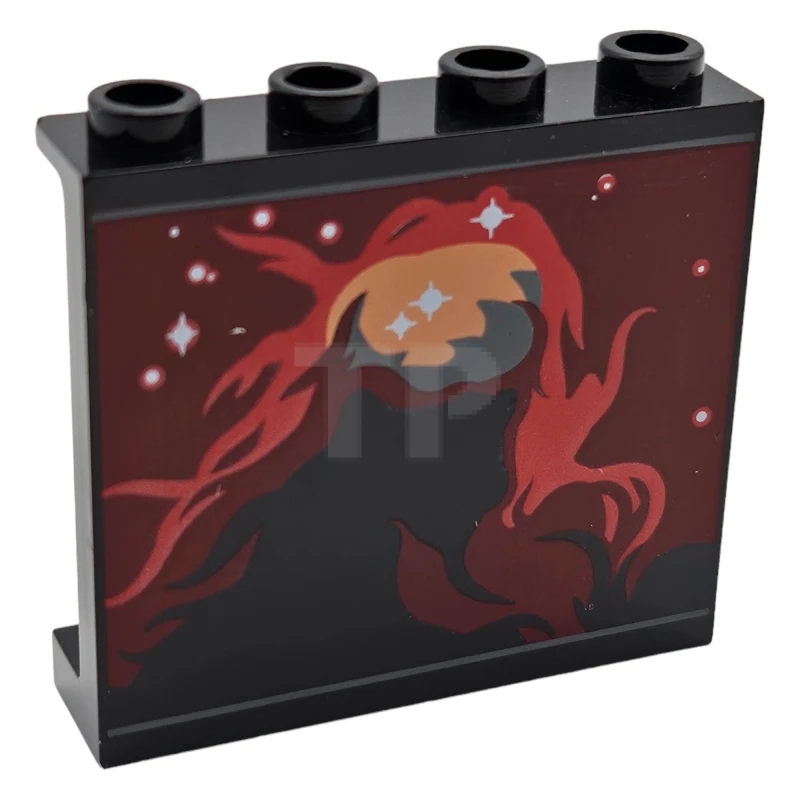 LEGO&reg; 6215344 - 60581pb094 - Panel 1 x 4 x 3 with Side Supports and Universe Pattern