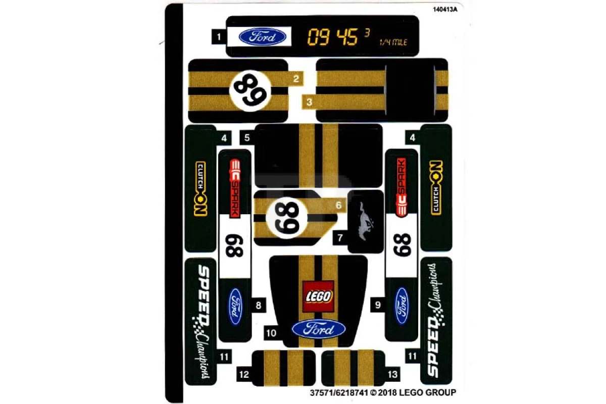 LEGO&reg; 6218741 - Autocollant pour l'ensemble 75884