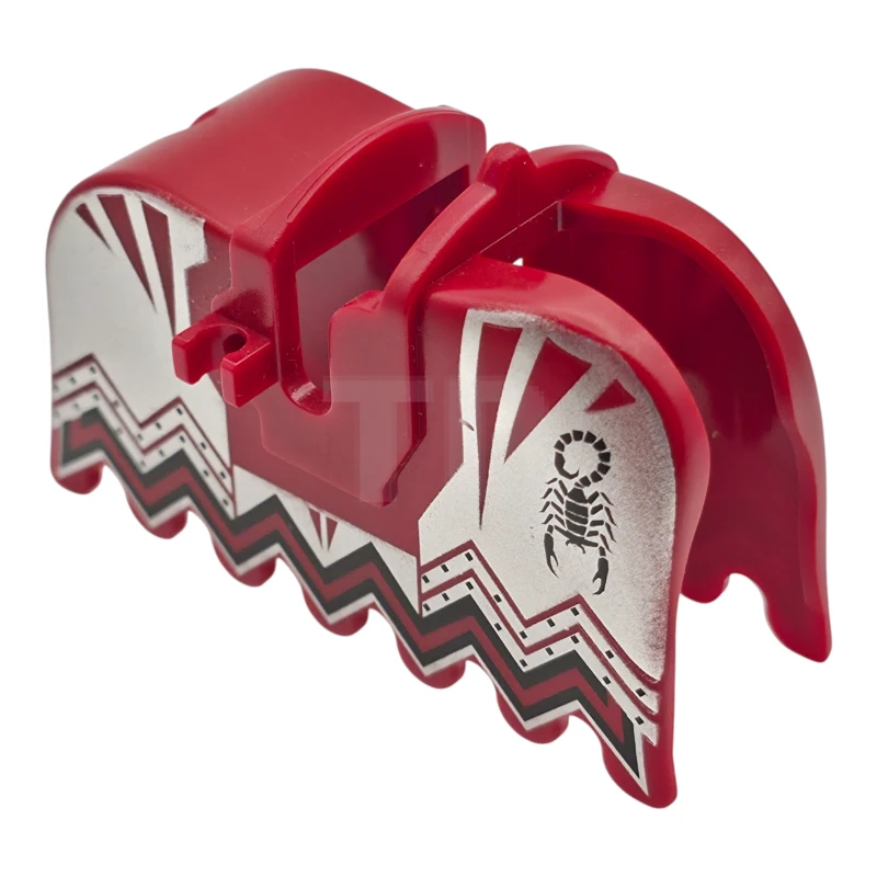 LEGO&reg; 4223180 - 2490pb04 - Horse Barding, Ruffled Edge with Knights Kingdom Vladek Scorpion Pattern