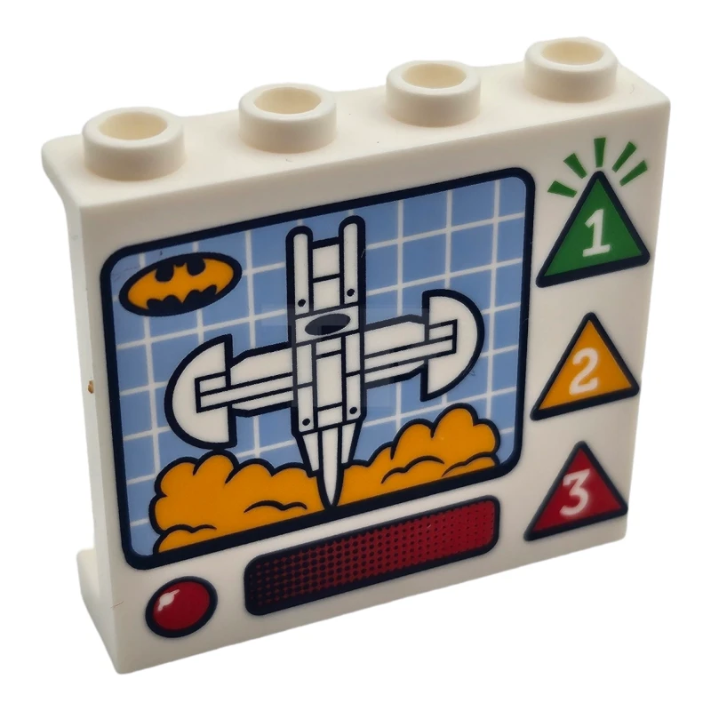 LEGO&reg; 6214240 - 60581pb095 - Paneel 1 x 4 x 3 mit Seitenstützen und Bedienfeldmuster