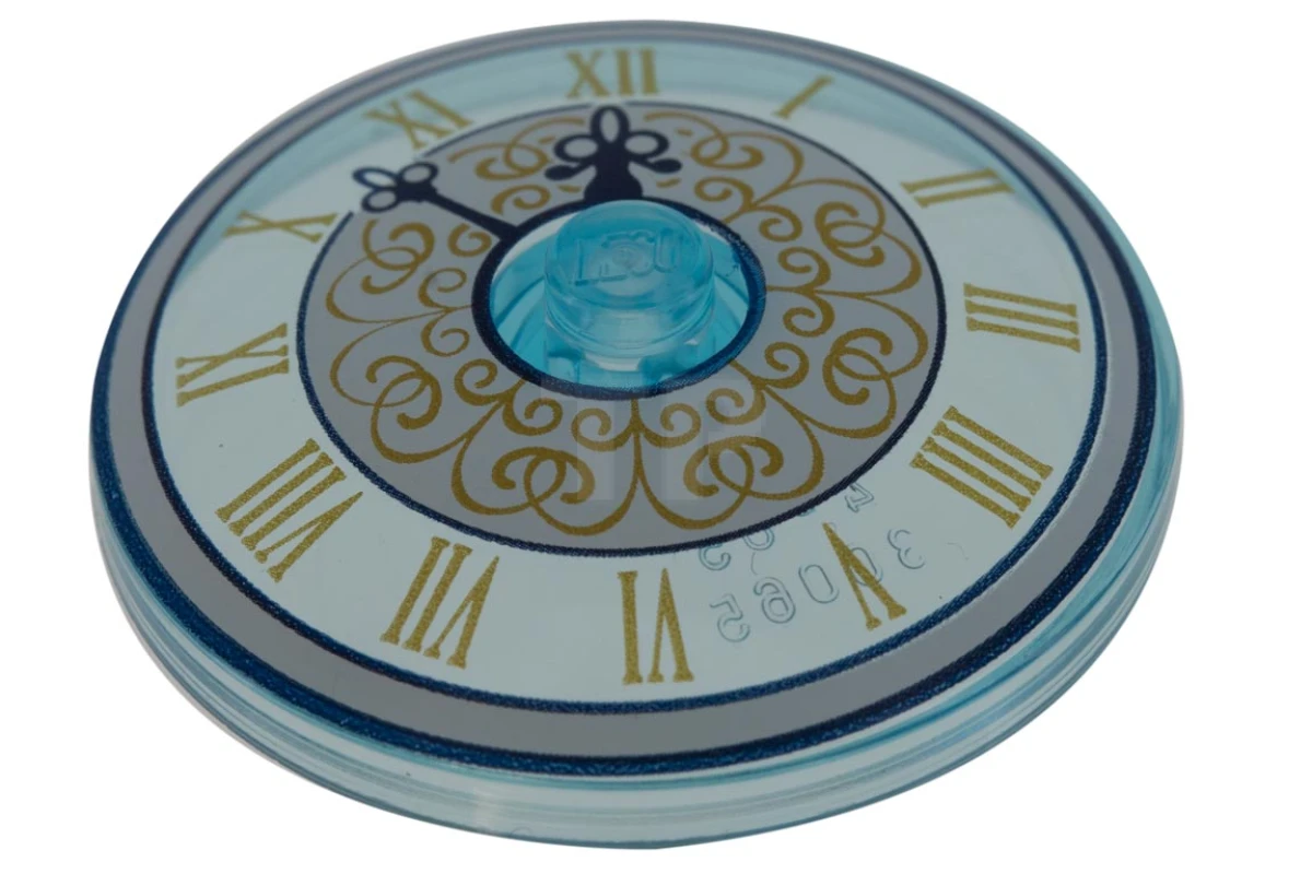 LEGO&reg; 3960pb047 - 6214636 - Dish 4 x 4 Inverted with Clock Face Pattern