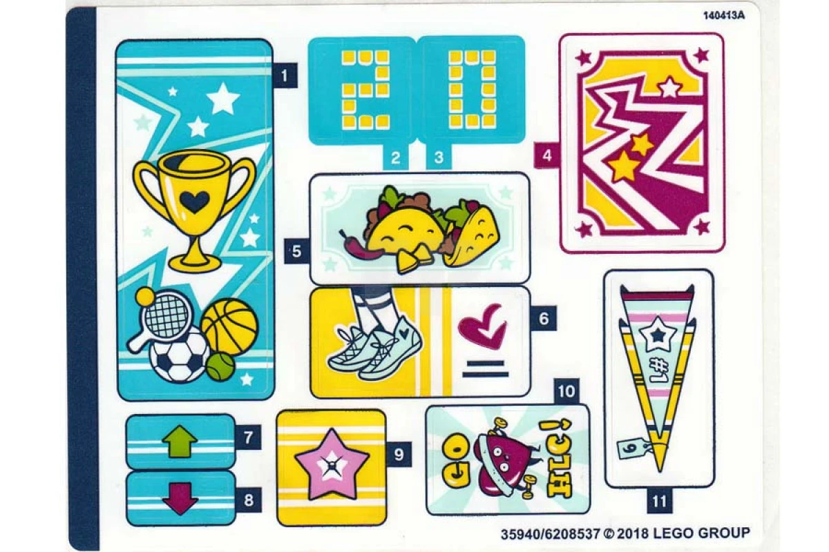 LEGO&reg; 6208537 - Adesivo per il set 41338