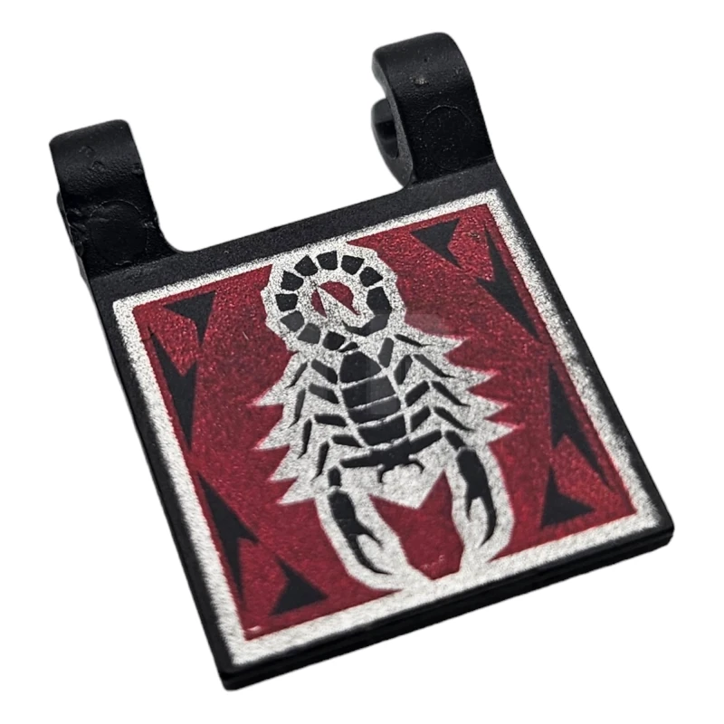 LEGO&reg; 4227804 - 2335pb006 - Flag 2 x 2 Square, Dual Pattern, Scorpion and Lion with Crown