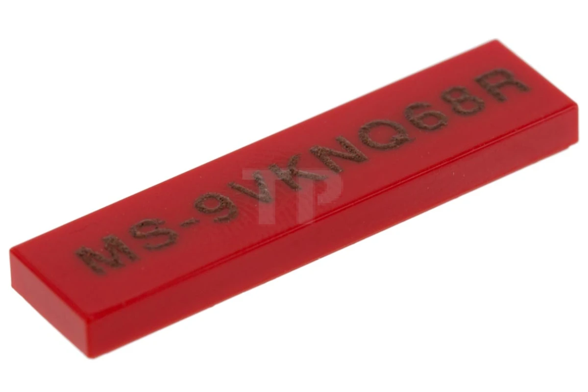 LEGO&reg; 2431pb325 - 6083453 - Tile 1 x 4 with 'MS-xxxxxxxx' (variable) Pattern