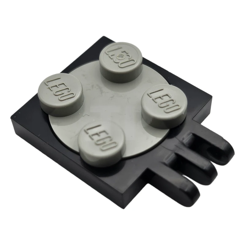 LEGO&reg; 73412 - 251c01 - Plaque tournante 2 x 2 avec charnière, Assemblage complet avec plateau gris clair.