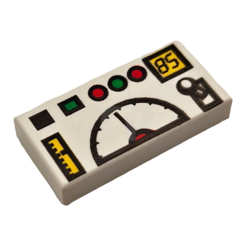 LEGO&reg; 3069p52 - 81575 - Tile 1 x 2 with Telemetry Panel Pattern