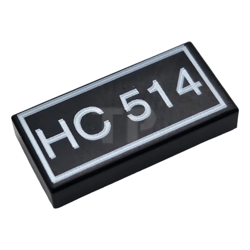 LEGO&reg; 4113976 - 3069pa1 - Tile 1 x 2 with 'HC 514' Pattern