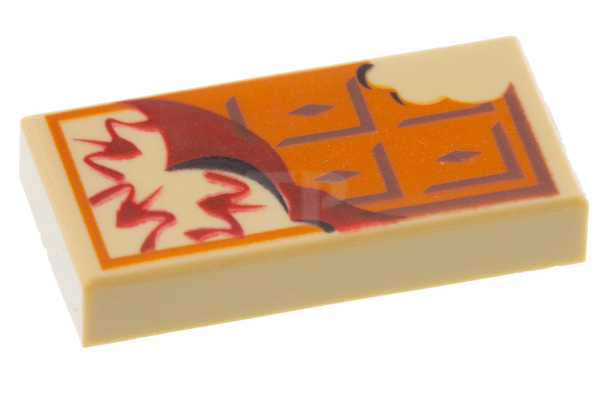 LEGO&reg; 4222723 - 3069pb0038 - Baldosa 1 x 2 con dibujo de barra de chocolate