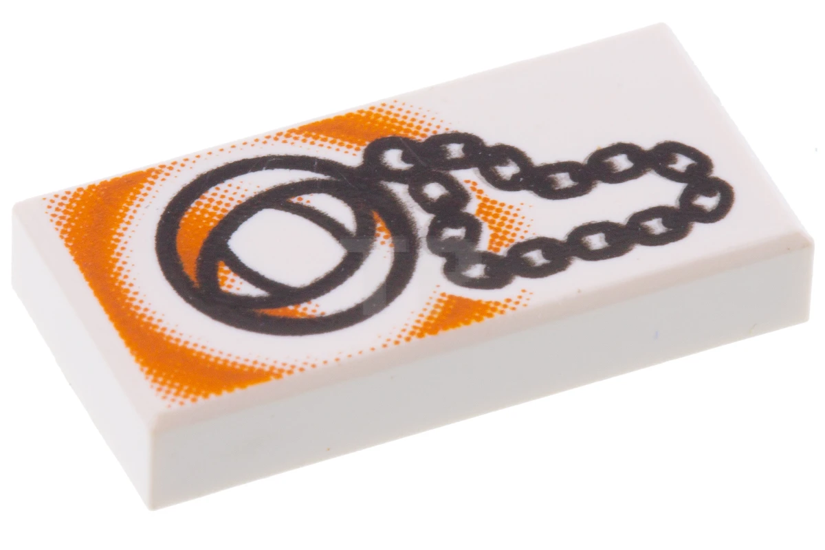 LEGO&reg; 4227003 - 3069pb0039 - Piastrelle 1 x 2 con medaglione e catena