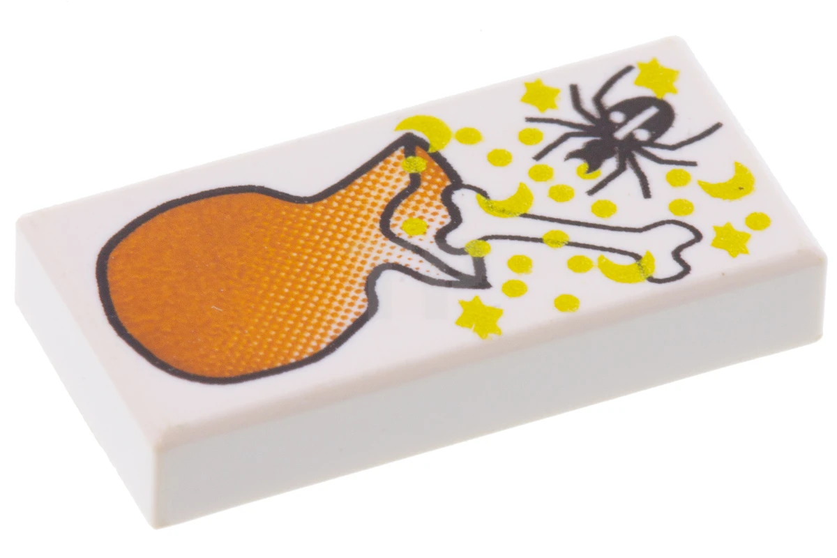 LEGO&reg; 4119411 - 3069px41 - Baldosa 1 x 2 con patrón de araña y bolsa