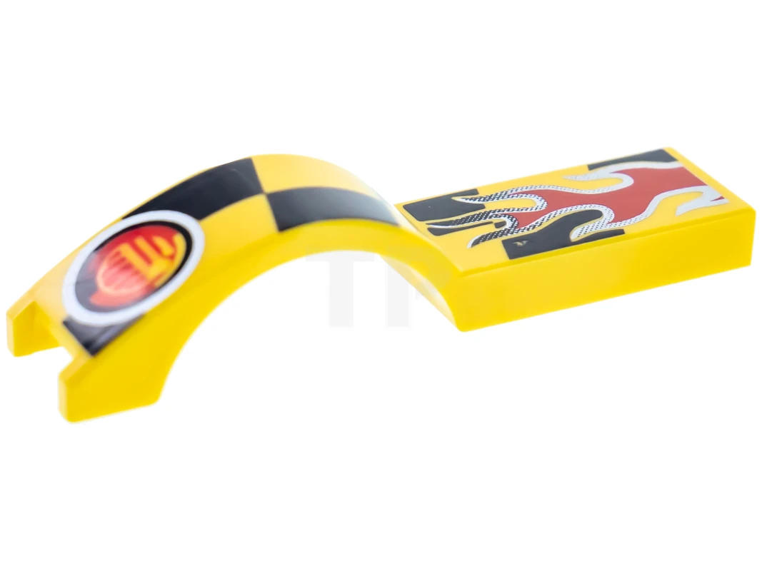 LEGO&reg; 4248548 - 50947pb002 - Véhicule, garde-boue 1 x 4 1/2 avec flamme et motif de feu arrière rouge