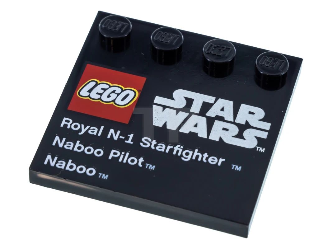 LEGO&reg; 6020823 - 6179pb039 - Tile 4 x 4 with Studs on Edge with Lego Star Wars Logo