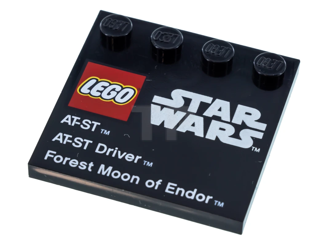 LEGO&reg; 6032149 - 6179pb049 - Tile 4 x 4 with Studs on Edge with Lego Star Wars Logo