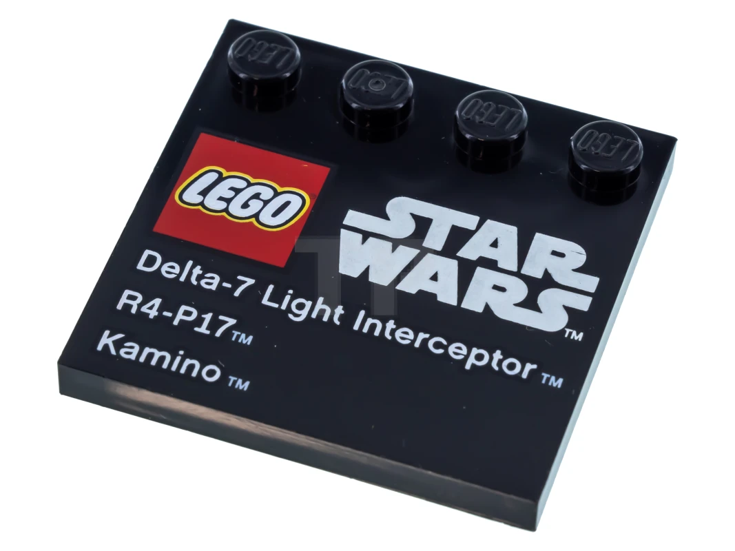 LEGO&reg; 6028082 - 6179pb055 - Tile 4 x 4 with Studs on Edge with Lego Star Wars Logo