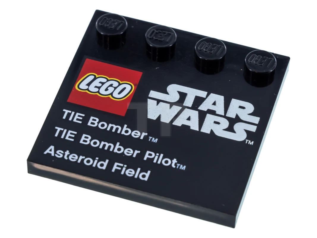 LEGO&reg; 6028701 - 6179pb057 - Tile 4 x 4 with Studs on Edge with Lego Star Wars Logo