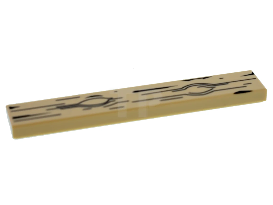 LEGO&reg; 4186597 - 6636px1 - Baldosa 1 x 6 con veteado de madera