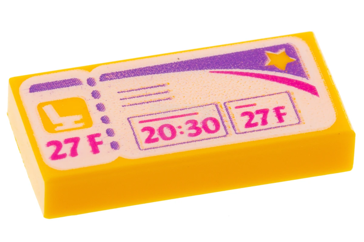 LEGO&reg; 6115323 - 3069pb0388 - Tegel 1 x 2 met vliegtuig instappas patroon