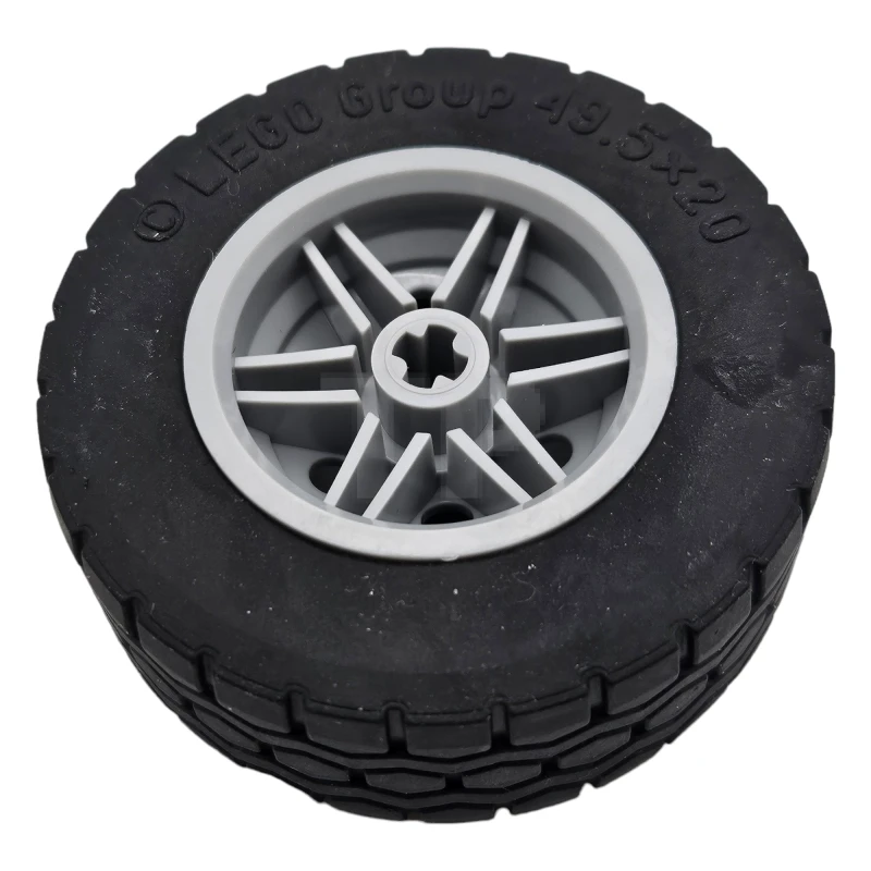 LEGO&reg;  - 56145c05 - Wheel 30.4mm D. x 20mm with No Pin Holes and Reinforced Rim with Black Tire 49.5 x 20