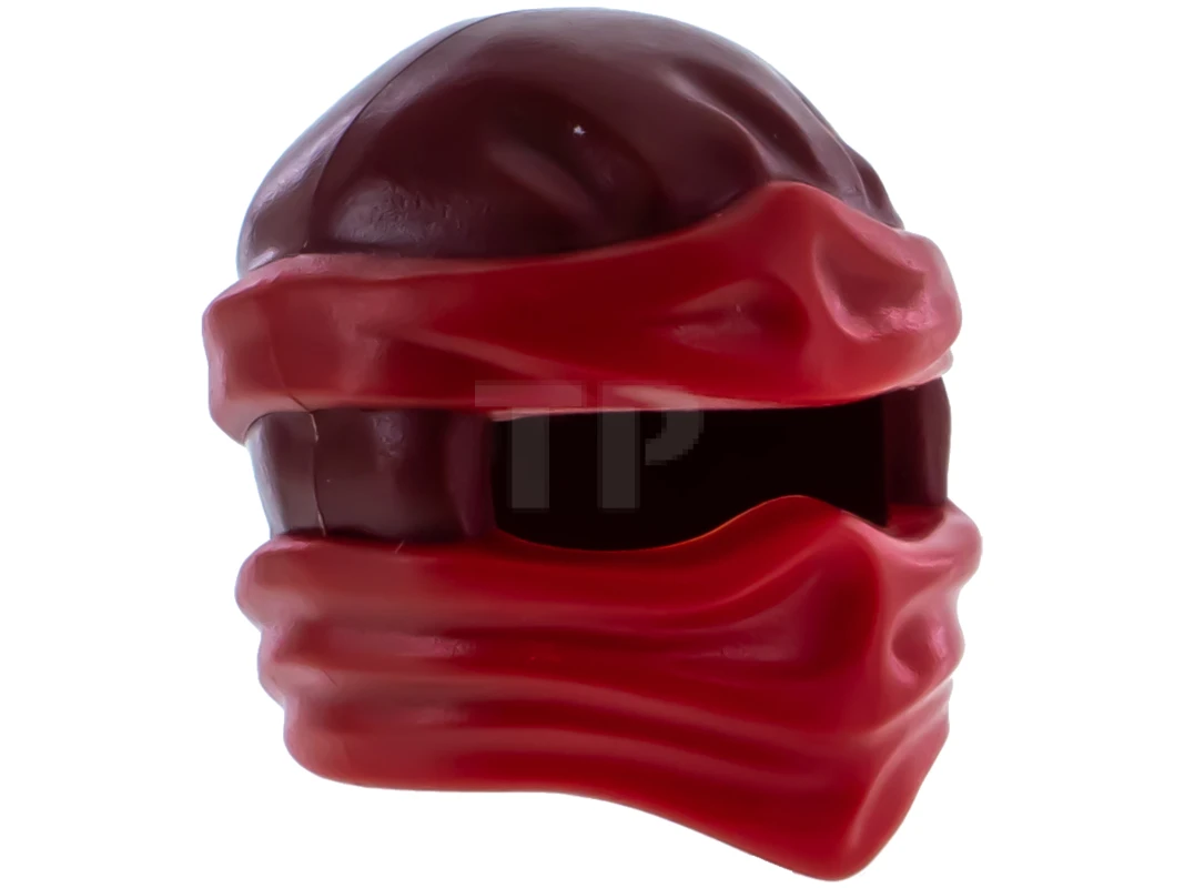 LEGO&reg; 6160668 - 19857pb01 - Minifiguur, hoofddeksel Ninjago Wrap Type 2 met rode wikkels en knooppatroon