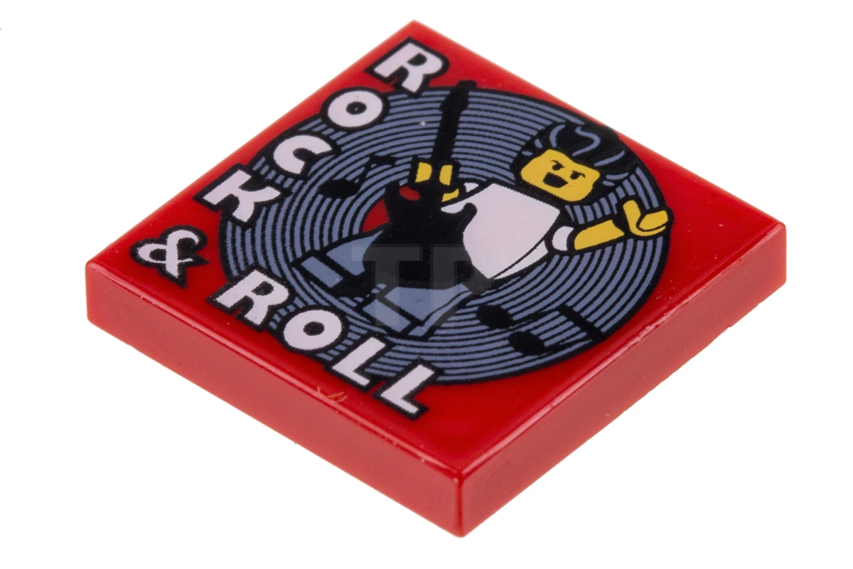 LEGO&reg; 6216068 - 3068pb1136 - Tile 2 x 2 with 'Rock & Roll' Pattern