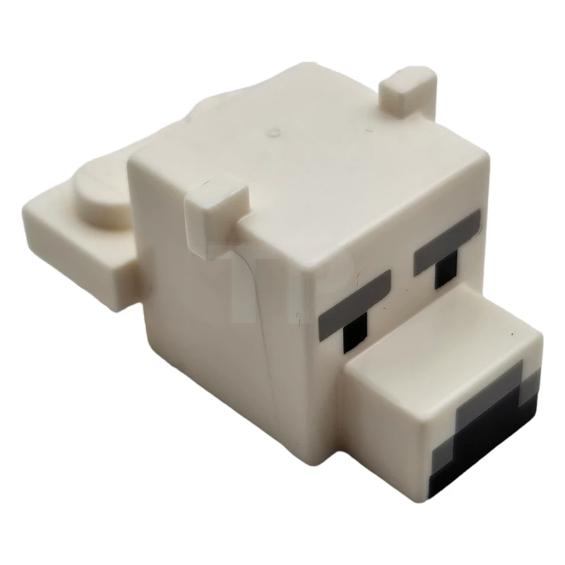 LEGO&reg; 35528pb01 - 6546768 - Polar Bear Head with Pixelated Face Pattern (Minecraft Polar Bear)