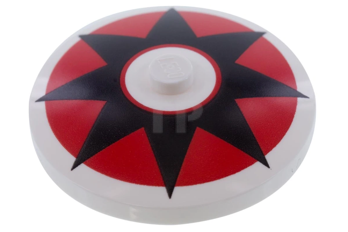 LEGO&reg; 6210473 - 3960pb046 - Dish 4 x 4 Inverted with Star Pattern