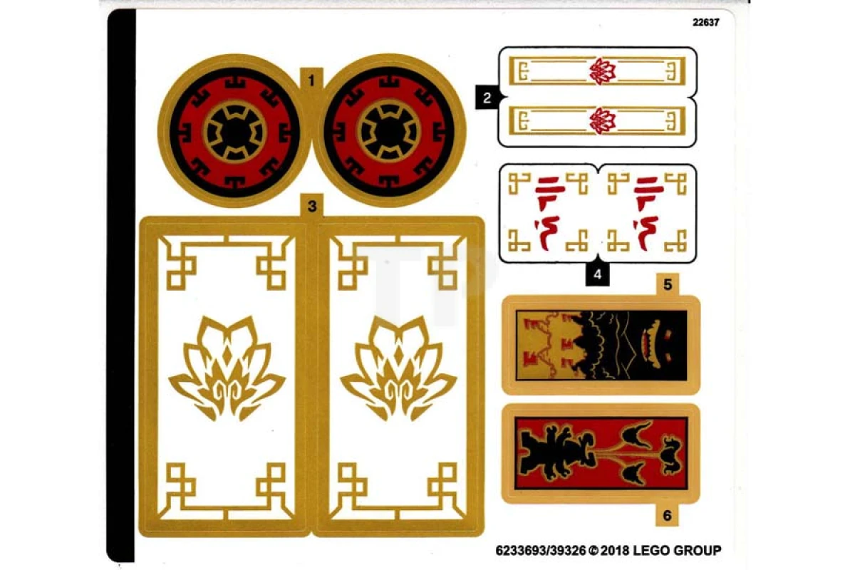 LEGO&reg; 6233693 - Sticker for Set 70643