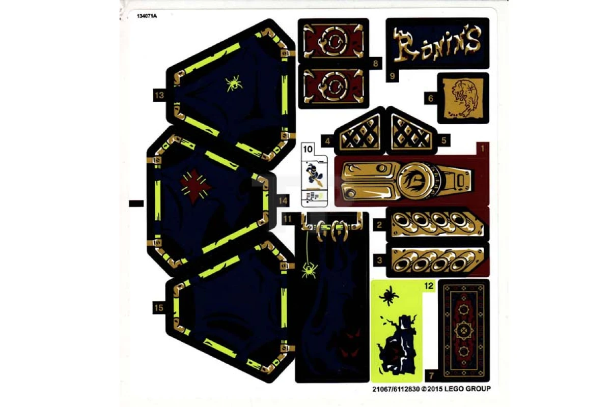 LEGO&reg; 6112830 - Autocollant pour l'ensemble 70732 (version nord-américaine)