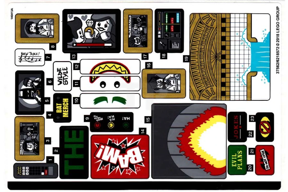 LEGO&reg; 6218572 - Autocollant pour l'ensemble 70922 - Feuille 1