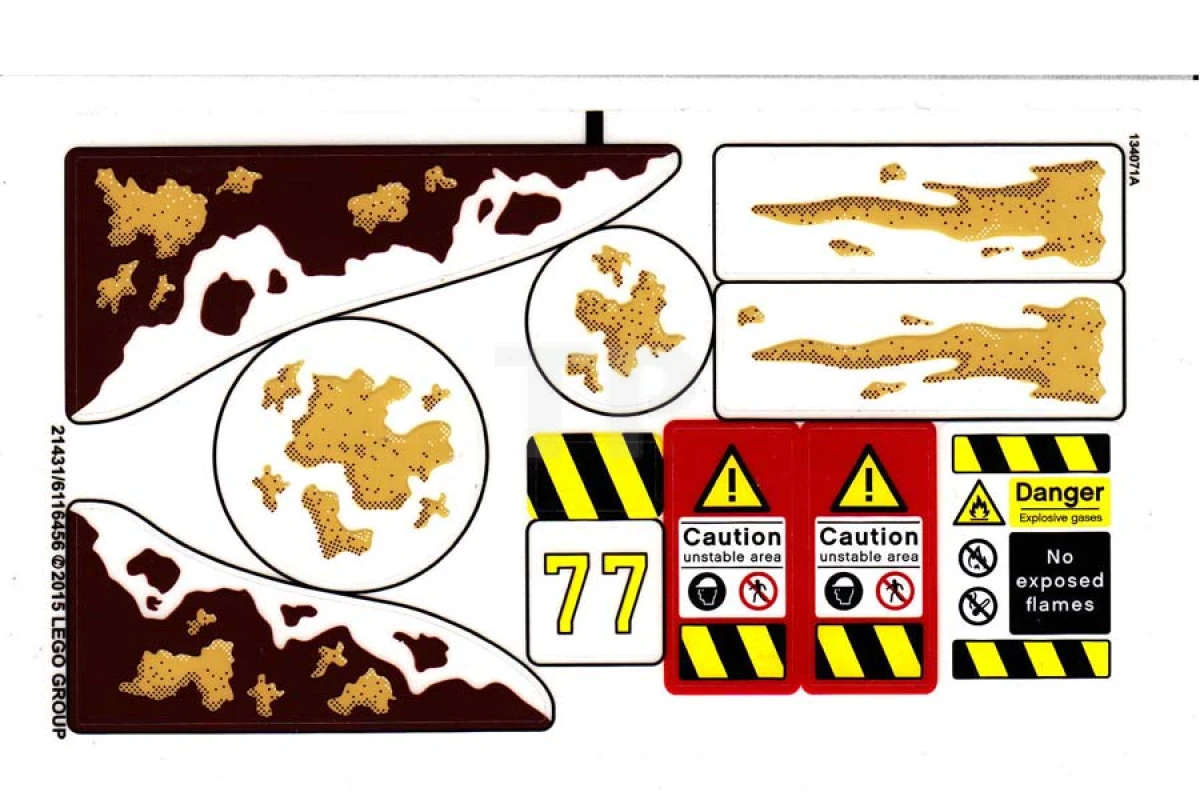 LEGO&reg;  - Sticker for Set 76037 (Solid Color Version)