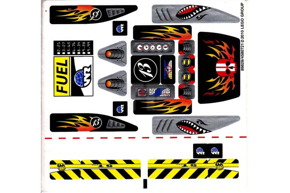 LEGO&reg; 4580721 - Sticker for Set 8899 - Sheet 2 
