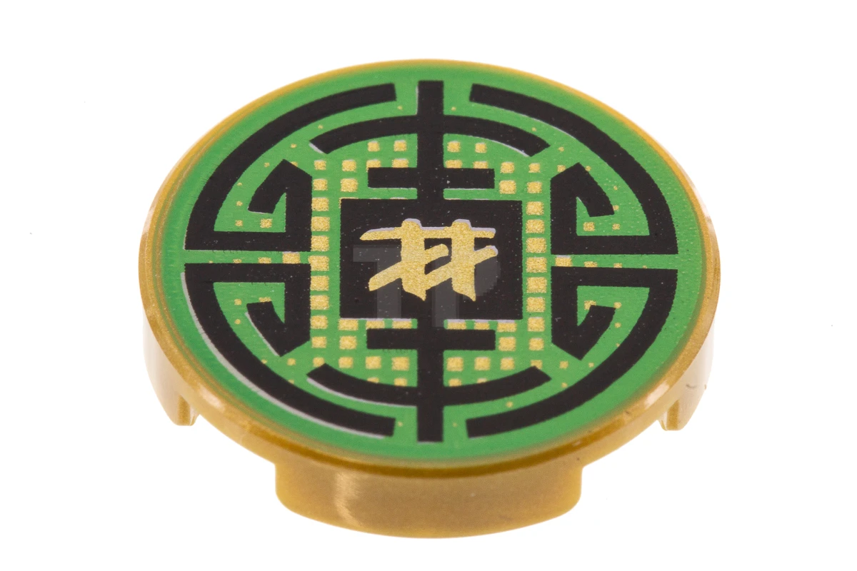 LEGO&reg; 6212325 - 14769pb206 - Tile 2 x 2 Round with Bottom O and Ninja Pattern