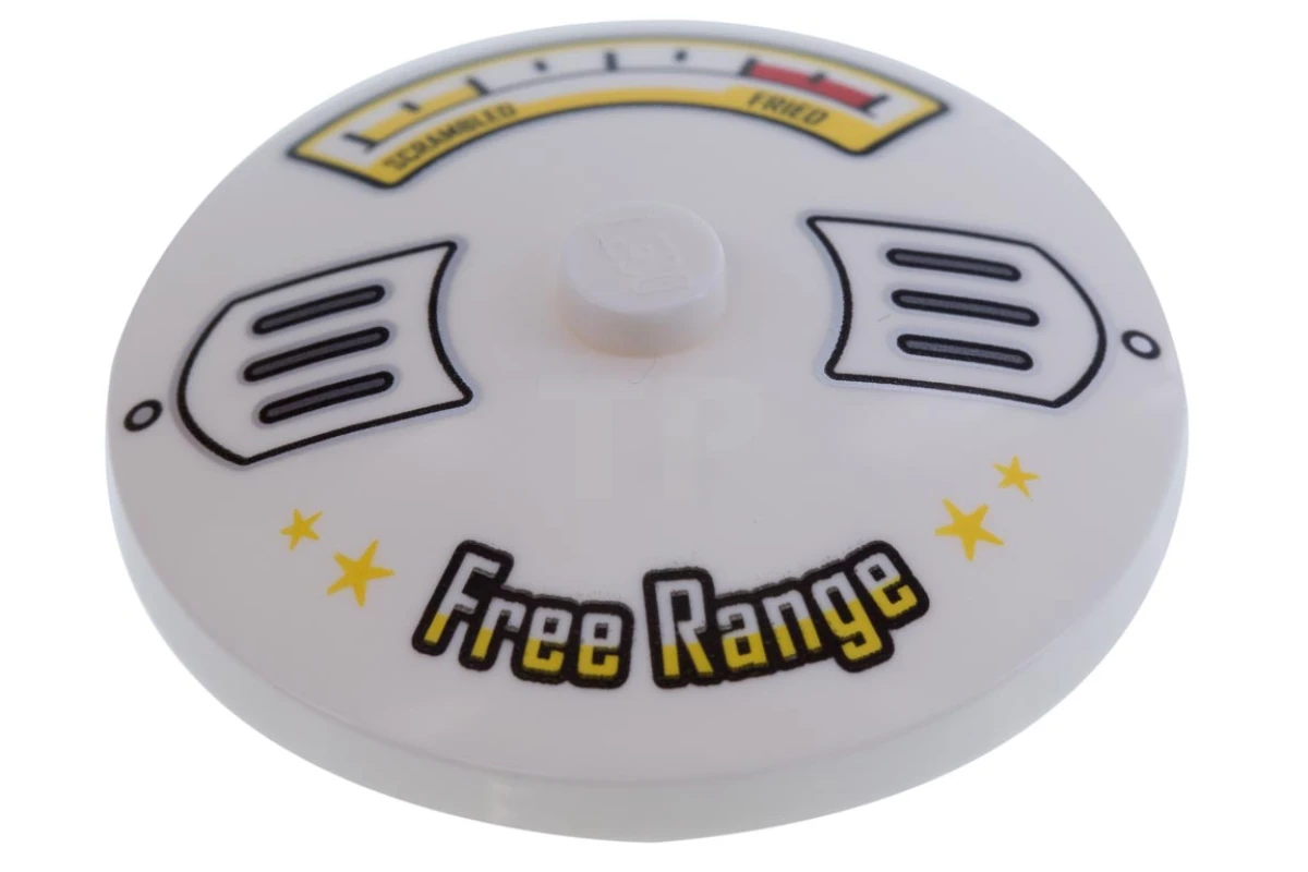LEGO&reg; 6210469 - 3960pb044 - Dish 4 x 4 Inverted with 'Free Range' Pattern