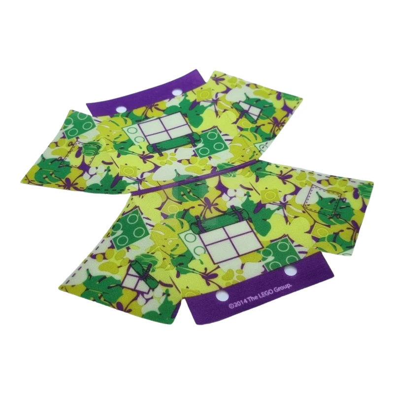 LEGO&reg; 6077868 - 17870 - Cloth Tent, Friends Jungle Leaves with Dark Purple Trim Pattern