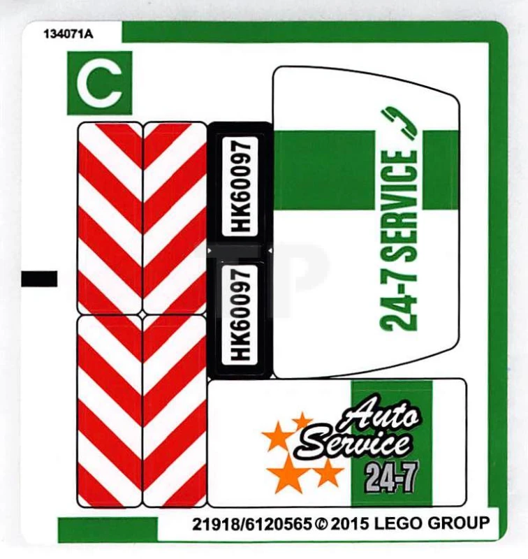 LEGO&reg; 6120565 - Sticker for Set 60097 - Sheet 3 (North American Version)