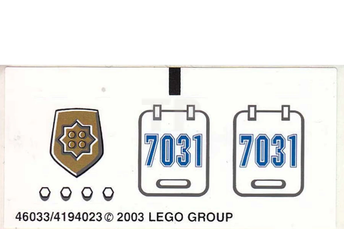 LEGO&reg; 4194023 - Sticker for Set 7031