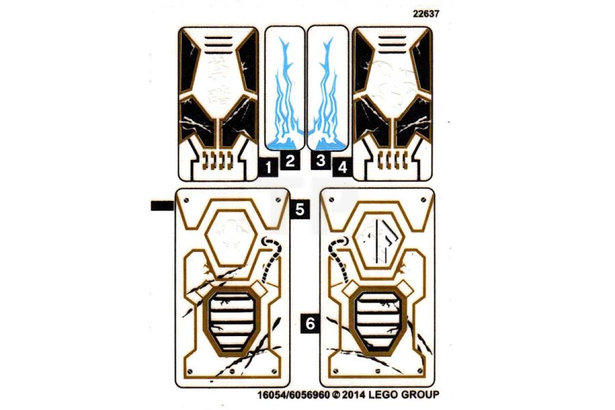 LEGO&reg; 6056960 - Sticker voor set 70723