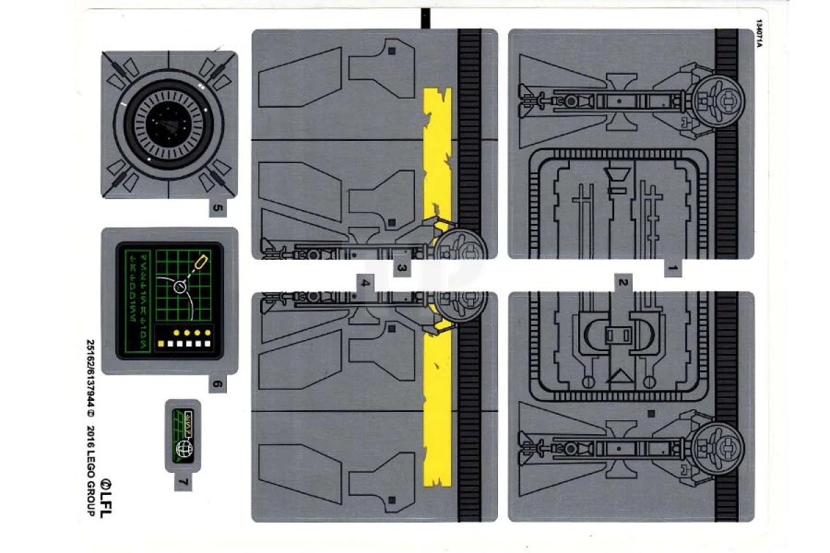 LEGO&reg; 6137944 - Adesivo per il set 75136